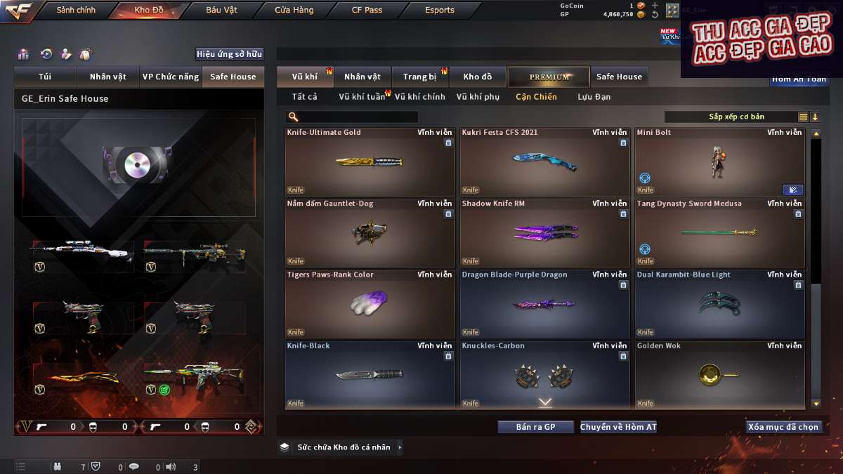 shop acc cf uy tin gia re
